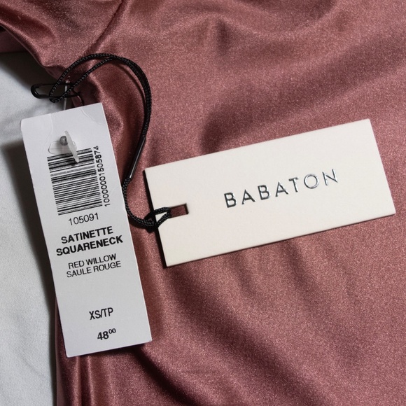 NWT Wilfred Satinette Squareneck Long Sleeve Top - Picture 4 of 7